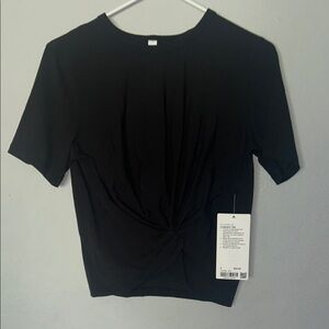 lululemon athletica Black Twist Front Tee